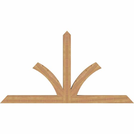 Ekena Millwork Richland Timber Gable Bracket, Western Red Cedar, 96"W x 52"H x 5 1/2"D x 5 1/2"F, 13/12 Pitch GBW096X52X0606RIC00SWR